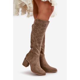 Step in style Støvler Model Vinceza 16443 Mørk Beige - Træd i stil