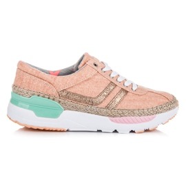 Kylie Sneakers med snøre, espadriller lyserød