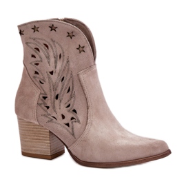Step in style Støvler Model Lewski 3613 Cappuccino ruskind - Træd med stil beige