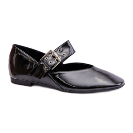 Step in style Balletlejligheder Model Azirae 6689 Sort Lakiert - Træd med stil