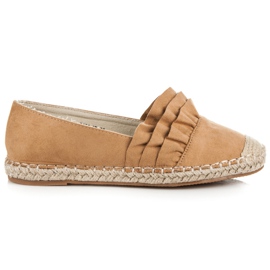 Vices Spring Espadrilles med flæse brun