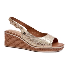 Step in style Sandaler Model Sergio Leone SK301 Gold Snake - Træd med stil gul