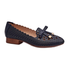 Step in style Ballerinasko Model Nestavia ASA222-1 Navy - Træd med stil