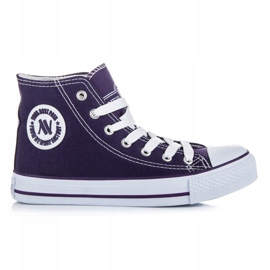 New Age Bindede høje sneakers violet