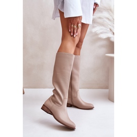 Step in style Støvler Model Lewski 3616 Beige Læder - Træd i stil