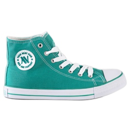 New Age Bindede høje sneakers grøn