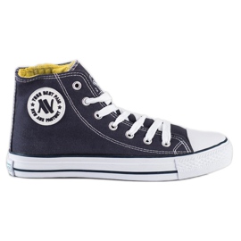 New Age Bindede høje sneakers grå