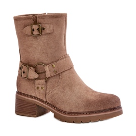 Støvler Model Zudra 7280 Dark Beige - Step in style