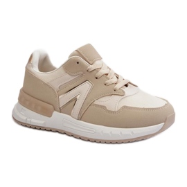 Sportssko på en delikat beige platform