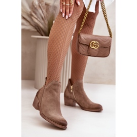 Step in style Støvler Model Zazoo 60475 Dark Beige - Træd i stil