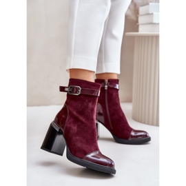 Step in style Støvler Model Da MR880-085 Bordo - Træd med stil rød