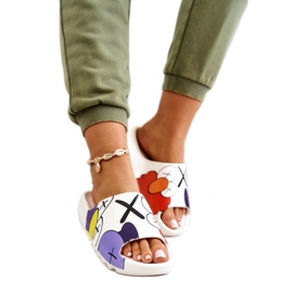 Dameflip-flops med hvidt print