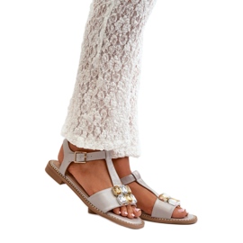 S. BARSKI Damesandaler med dekorative detaljer S.Barski beige