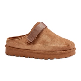 Dame Camel platform hjemmesko brun