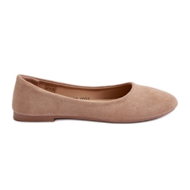 Beige ruskindsballet til kvinder