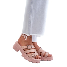 Zaxy Lyserøde højhælede flip-flops til kvinder