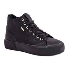Quiltede isolerede Big Star Black sneakers sort