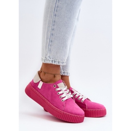 Step in style Sneakers Model Big Star NN276004 Fuchsia - Træd med stil lyserød
