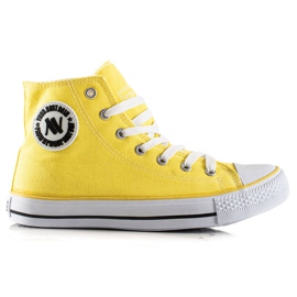 New Age Bindede høje sneakers gul