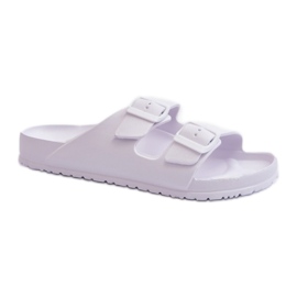 Dame-flip-flops med hvide spænder
