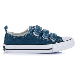 American Club Denim velcro sneakers blå