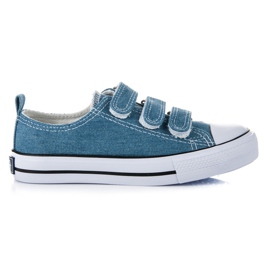 American Club Velcro denim sneakers blå