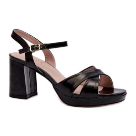 Elegante sorte højhælede sandaler