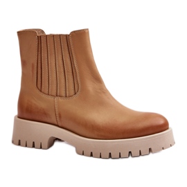 Lewski Brown slip-on ankelstøvler til kvinder brun