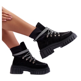Ankelstøvler Model Acorn 88-65 Sort ruskind - Step in style