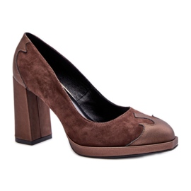 Laura Messi Brown stilet pumps brun