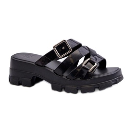 Zaxy Black lavhælede flip-flops til kvinder sort