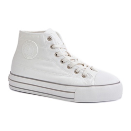 Big Star White Isolerede High-Top Sneakers hvid