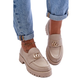 Step in style Sko Model Rosefalls 20153 Beige Læder - Træd i stil