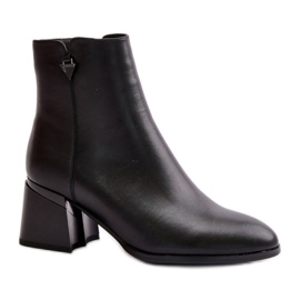 Step in style Støvler Model Vinceza 77106 Sort Læder - Træd i stil