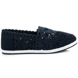 Seastar Marineblå Lace Slipons