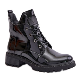 Step in style Støvler Model Vinceza 58136 Sort lak - Træd med stil