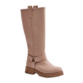 Step in style Støvler Model Lewski 3615 Beige Læder - Træd i stil