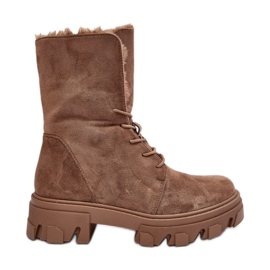 Step in style Workers Model Frendo DA96P Dark Beige Ruskind - Træd i stil