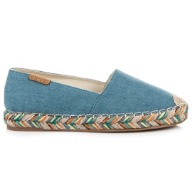 Vices Slip-on espadriller på platformen blå