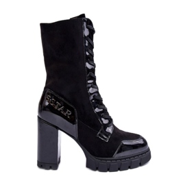 Støvler Model Khariah UK169P Sort læder/ruskind - Step in style