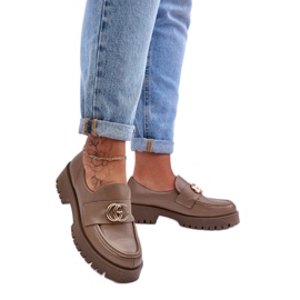 Step in style Sko Model Rosefalls 20153 Mørk Beige Læder - Træd i stil