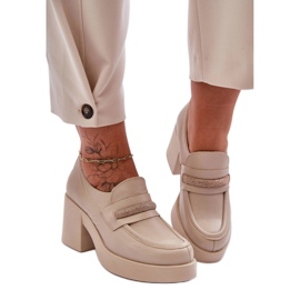 Step in style Sko Model Gelanor 20157 Beige Læder - Træd i stil