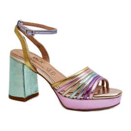 Step in style Sandaler Model Da CR920 Multicolor Violet - Træd med stil flerfarvet