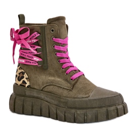 Step in style Støvler Model Edidda 24BT26-7378 Leopard/Grøn - Træd med stil