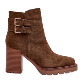 Step in style Støvler Model Makeline H8-526 Oliven ruskind - Træd med stil grøn