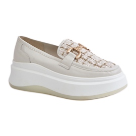 Step in style Mokkasiner Model Vinceza 89105 Lys Beige - Træd med stil