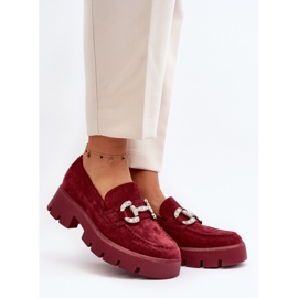 Step in style Mokkasiner Model Ellise G422 Bordo - Træd med stil rød