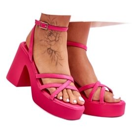Step in style Sandaler Model Shemira 78-130 Fuchsia - Træd med stil lyserød