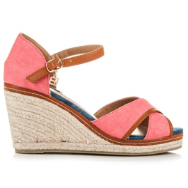 Vices Pink Espadrilles på kile lyserød