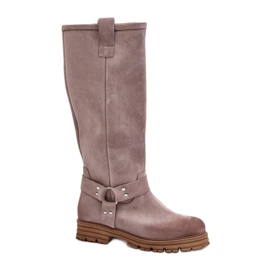 Step in style Støvler Model Lewski 3615 Cappuccino ruskind - Træd med stil beige